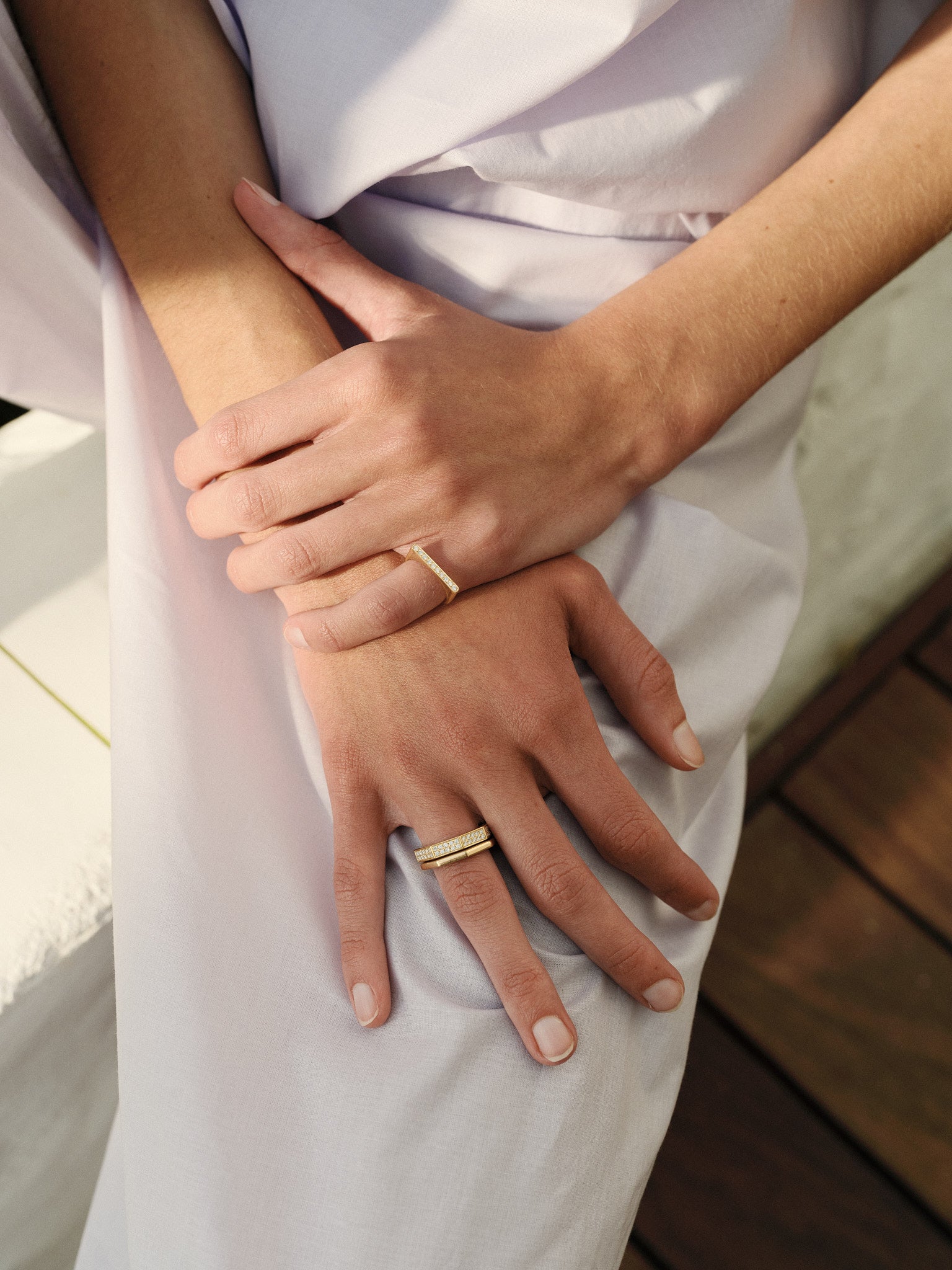 rings daure with lab grown diamonds