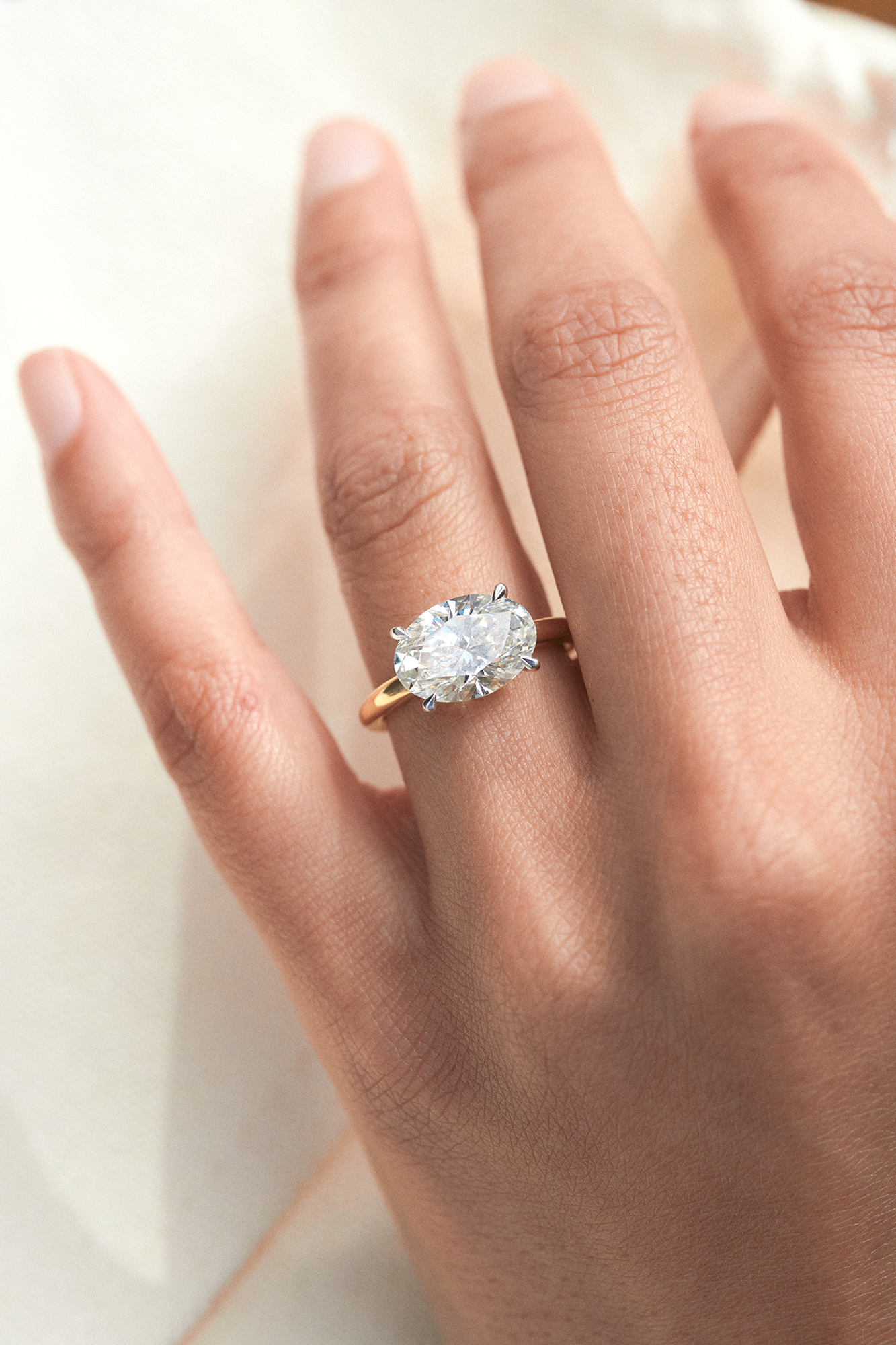 ring with Lab grown diamond