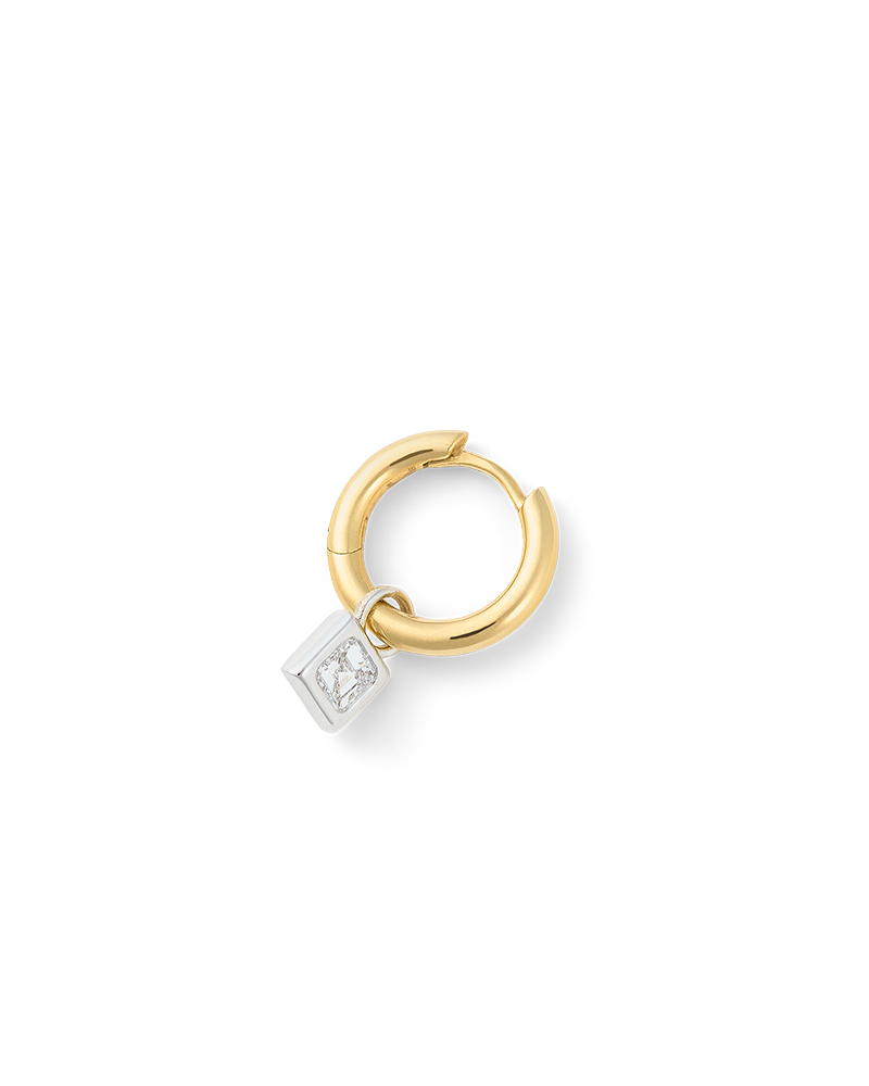 Rideta_earring_yellow_gold_loop_white_gold_pendant