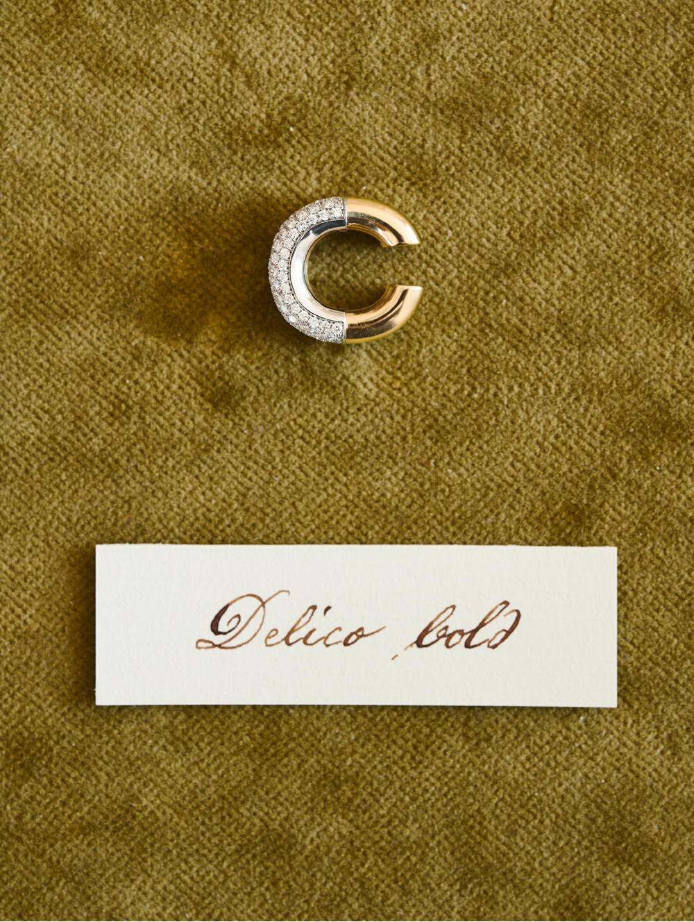 daure linio bold earcuff 18k recycled gold lab grown diamond
